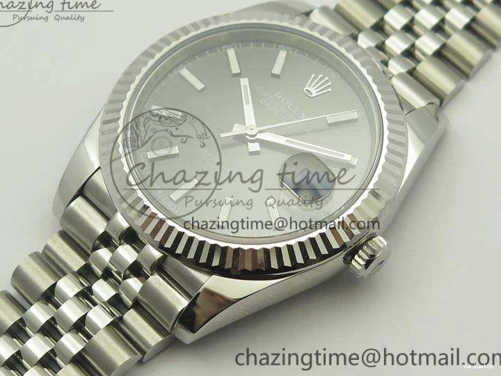 Jubilee New Best Version Stick Markers REF Gray 1:1 Edition Bracelet DateJust Dial SS 126334 A3235 On 0807